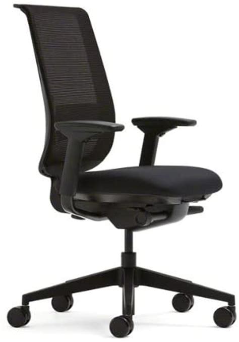 Steelcase Black Mesh Back Reply Chair with Black Fabric Seat